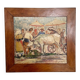 French Artist, Expressionist Scene, Oil Painting, 1941, Framed