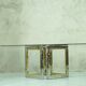 Italian modern brass and chrome coffee table, 1970