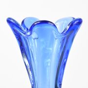 1960s cobalt vase, designed by J. Hospodka, Chribska Sklarna, Czechoslovakia