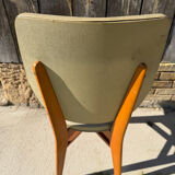 Scandinavian chair in wood and faux leather