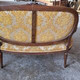 Louis XVI style sofa bench carved