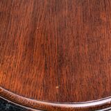 Dark turned wood side table
