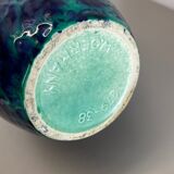Pottery fat lava multi-color floor vase made by Scheurich, 1970s