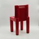 Chaise enfant rouge vintage Kartell par Sapper & Zanuso, style italien ludique des années 1960.