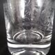 Set of 6 whisky glasses engraved with floral motifs