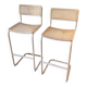 Cesca white bar stools, 1970s, set of 2