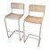 Cesca white bar stools, 1970s, set of 2