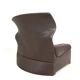 Fauteuil en cuir Saporiti Vela Alta avec pouf par Giovanni Offredi
