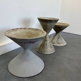 3 planters design Anton Bee assisted by Guhl edition Eternit 1958