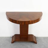 Art Deco Console Table in Walnut Veneer, France 1920s