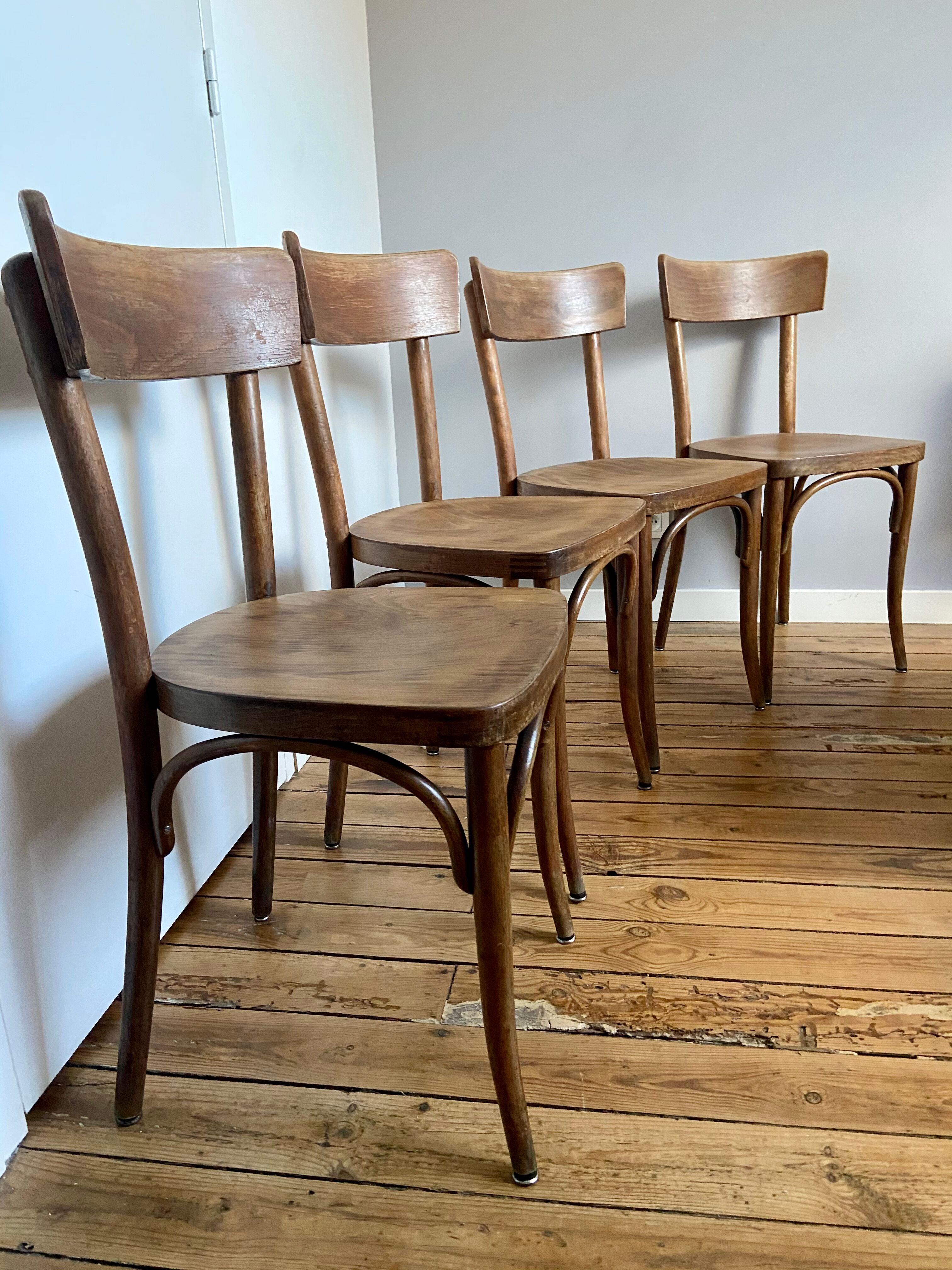 Set of 4 Thonet bistro chairs