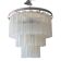 Contemporary opalino murano glass "tronchi" chandelier