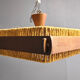 Raffia bast, wood and acrylic pendant lamp by Temde Switzerland, 1960s