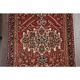 1970s Vintage Turkish Oushak Handmade Wool Cotton Red Runner Rug 101x305