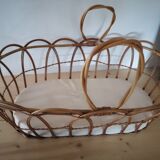 Couffin en osier vintage