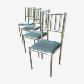 Ensemble de quatre chaises, Italie, années 1970