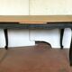 Regency style table in patinated oak Allonges a l'Italian 20th century