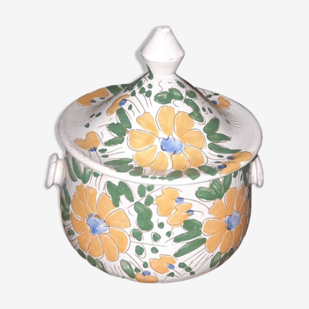 Ceramic Salt Pot floral patterns