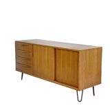 Vintage walnut sideboard by franz ehrlich for veb deutsche werkstätten hellerau
