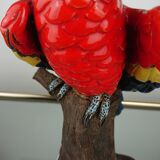 Enamelled ceramic parrot signed Maillard