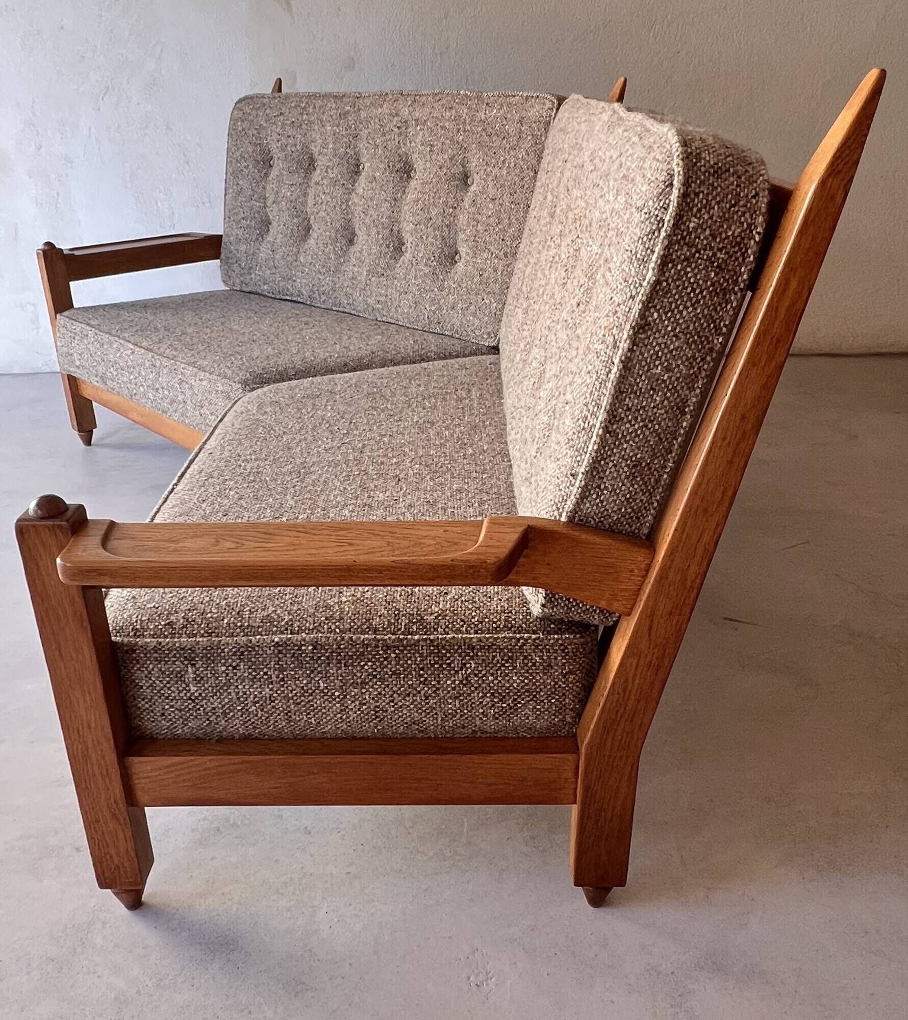 Corner bench by Guillerme and Chambron for Your House, France 60s