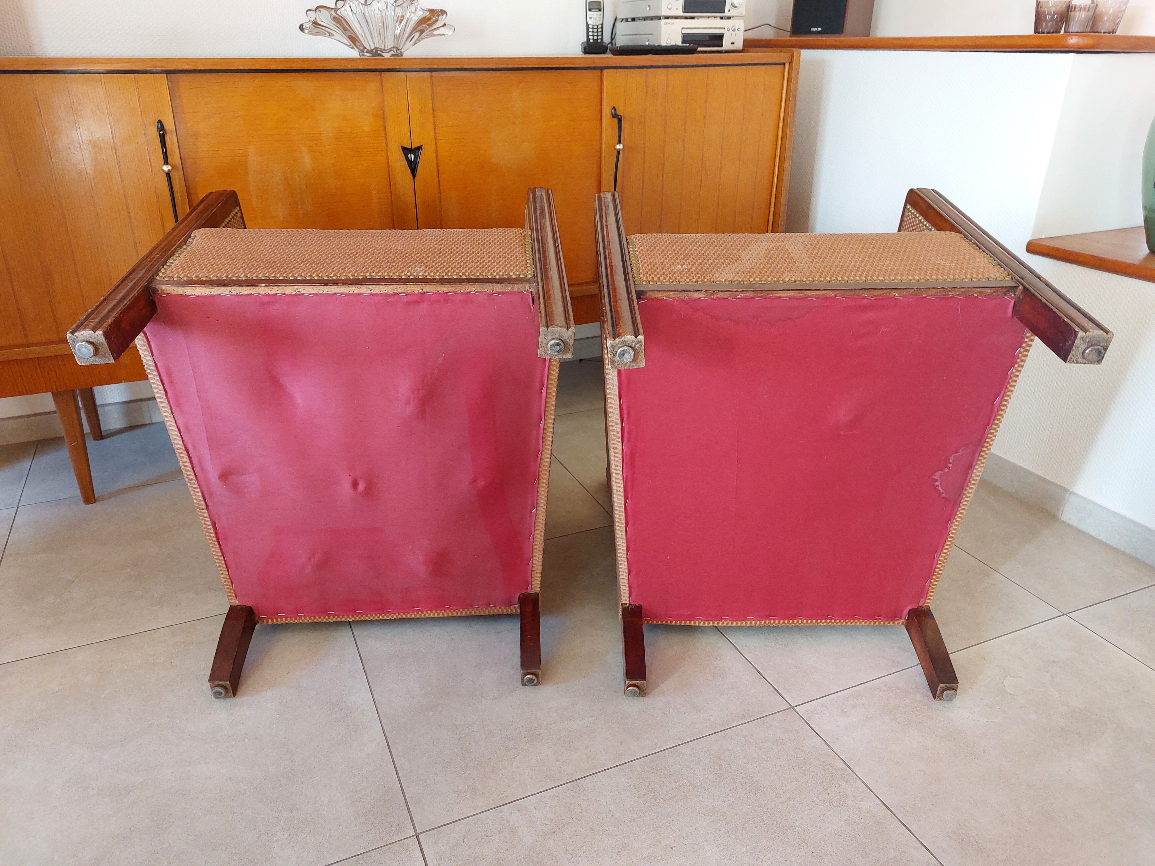 Pair of art deco armchairs