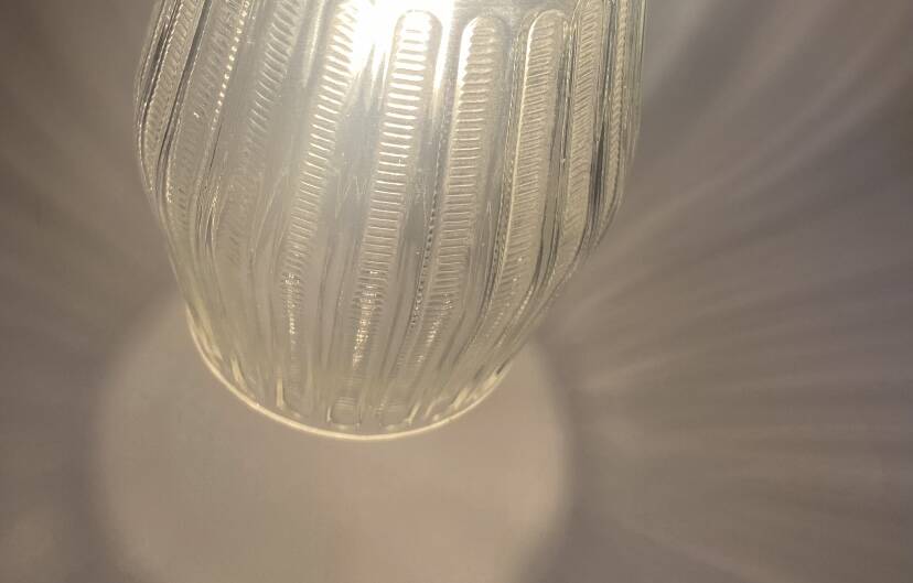 Glass pendant light, porcelain, ceramic ceiling light