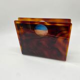 Lucite magazine rack "tortoiseshell", 1970s