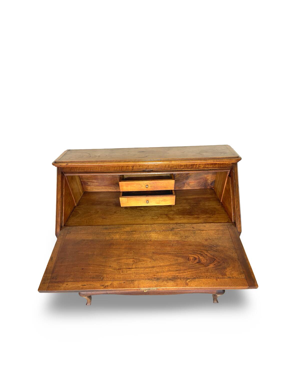 Antique Italian secrétaire in solid walnut, 1920s/1930s.