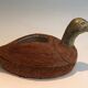 Ceramic and Brass Duck Catchall, Tarzia Firenze, Italian Work,