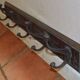 School coat rack with cast iron pegs