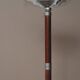 Art Deco floor lamp in oak, metal and glass, circa 1930