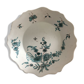 Antique plate with floral decoration