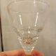 5 old art deco style foot glasses