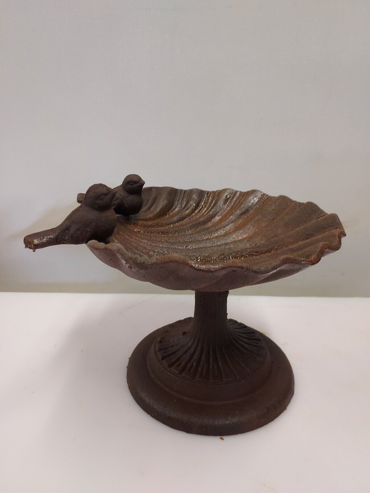 Cast iron birdbath