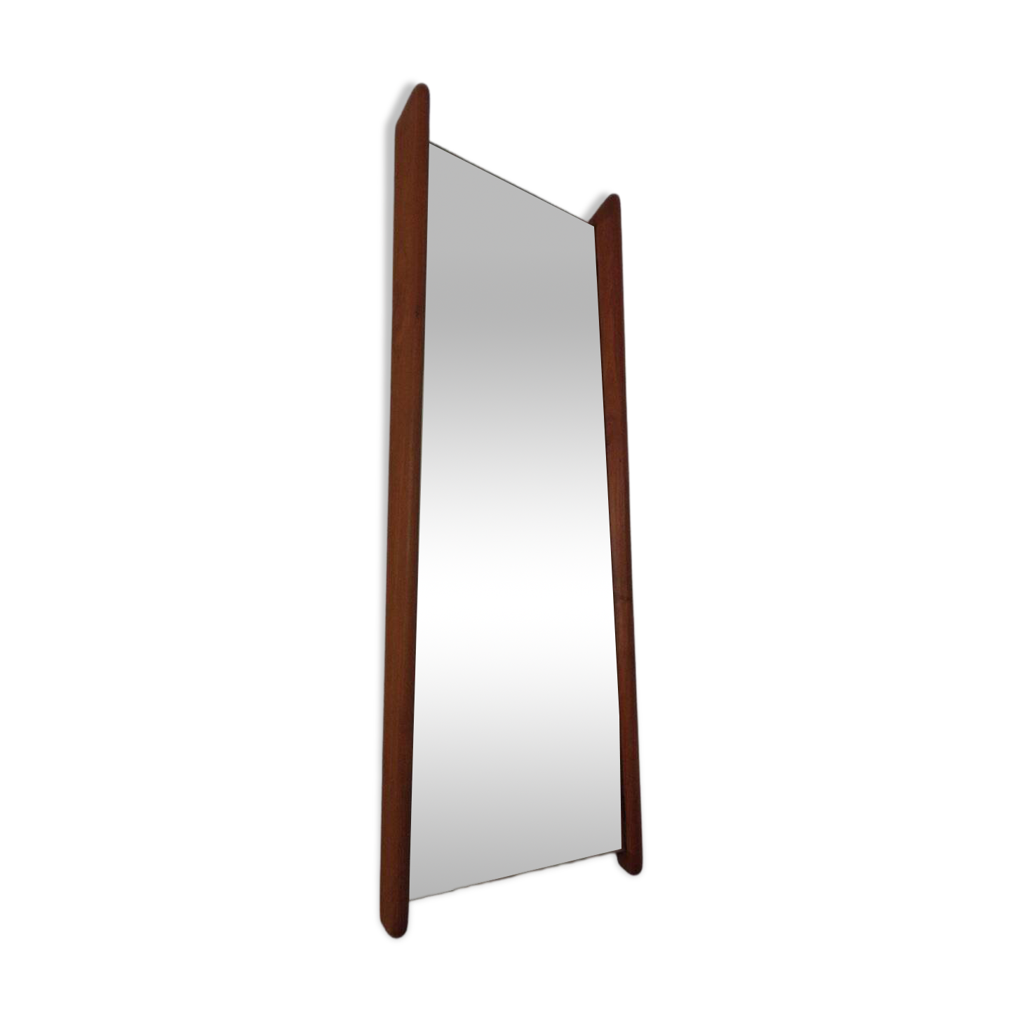 Large teak mirror by Uno & Östen Kristiansson for Luxus, Sweden, 1960s.