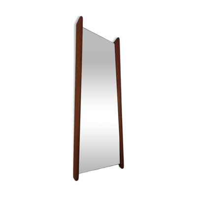 Large Teak Mirror by Uno & Östen Kristiansson for Luxus, Sweden, 1960s