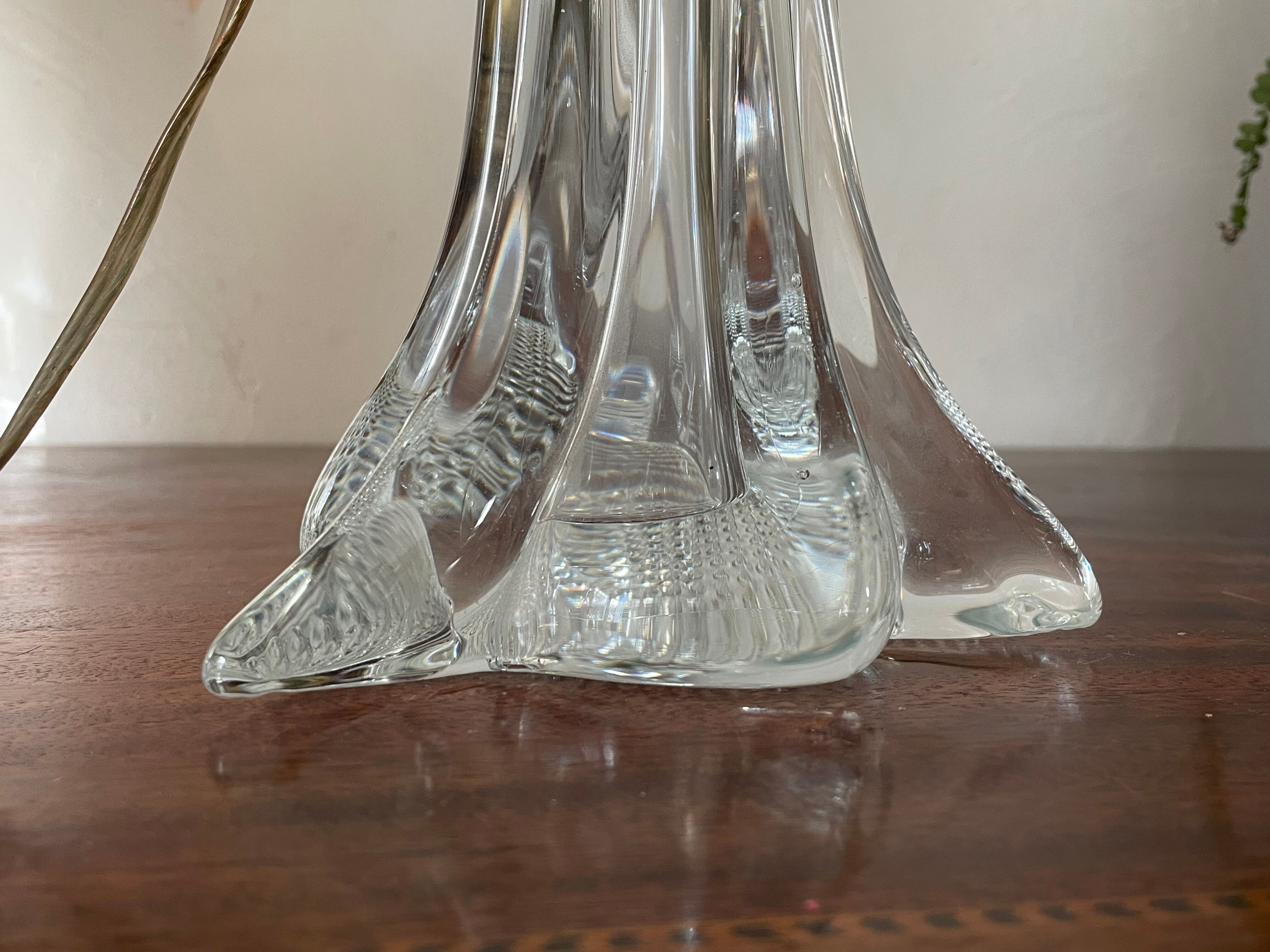 Pied de lampe en cristal 35cm