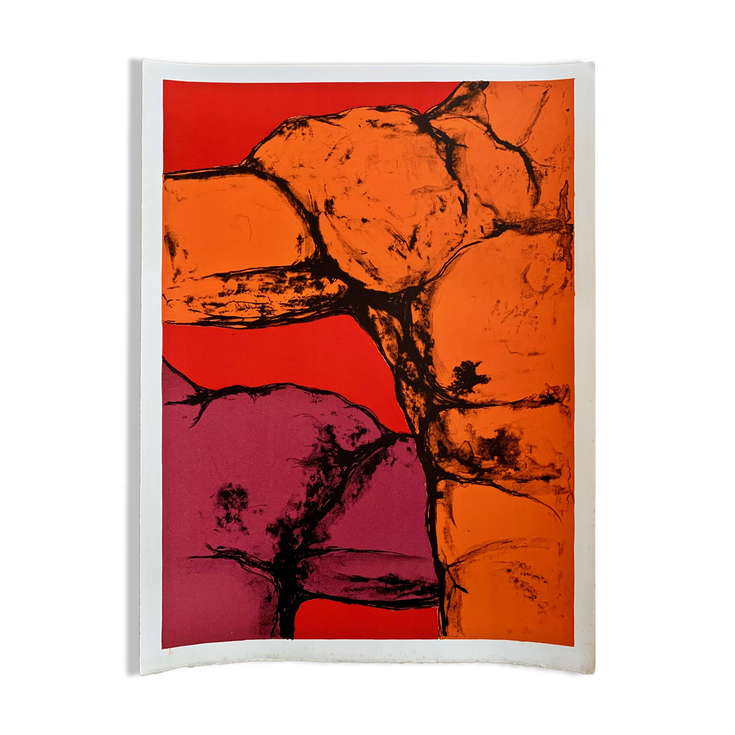 Maurice Legendre – "Two Torsoes", abstract lithograph from the 60s/70s.