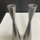 Paire de bougeoirs diabolo IKEA en aluminium