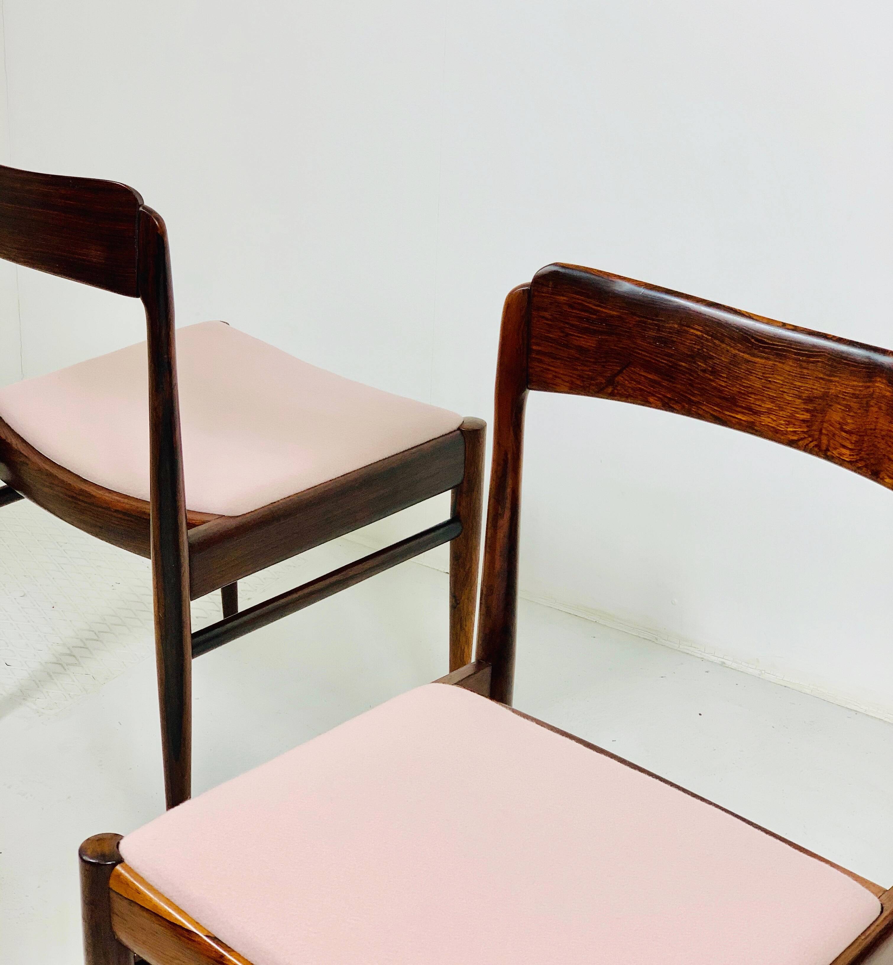Danish mid-century palisander chairs by Ole Wanscher