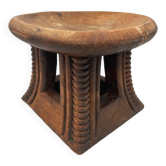 Antique carved wooden stool African art
