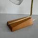 Pair of bedside lamps in brass and wood from the mid-century, 1960, Germany.