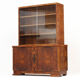 Walnut Art Deco Design Bookcase / Cabinet / Display Case