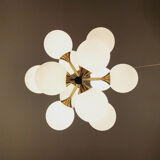 Brass Sputnik chandelier by Kaiser Leuchten