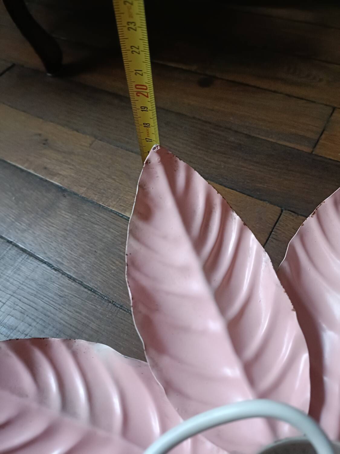 Vintage pink flower wall light