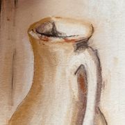 Signed still life painting in Provence "alcove with the jug"