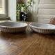 2 small old, vintage oven dishes - white ceramic