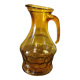 Pichet vintage en verre jaune