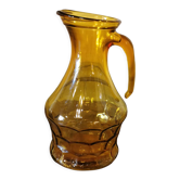 Pichet vintage en verre jaune